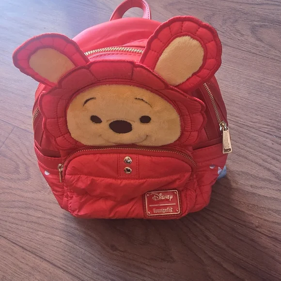 Disney Red Winnie the Pooh Kids Backpack - Picture 2 of 6